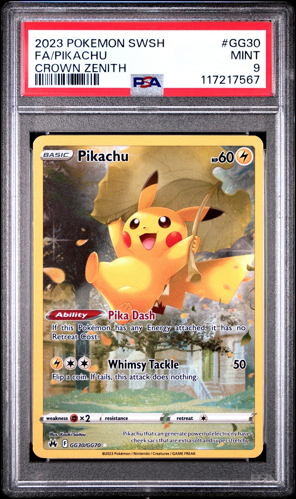 2023 Pokemon Sword And Shield Crown Zenith Fa/Pikachu #Gg30 (Crown Zenith) Mint 9 front