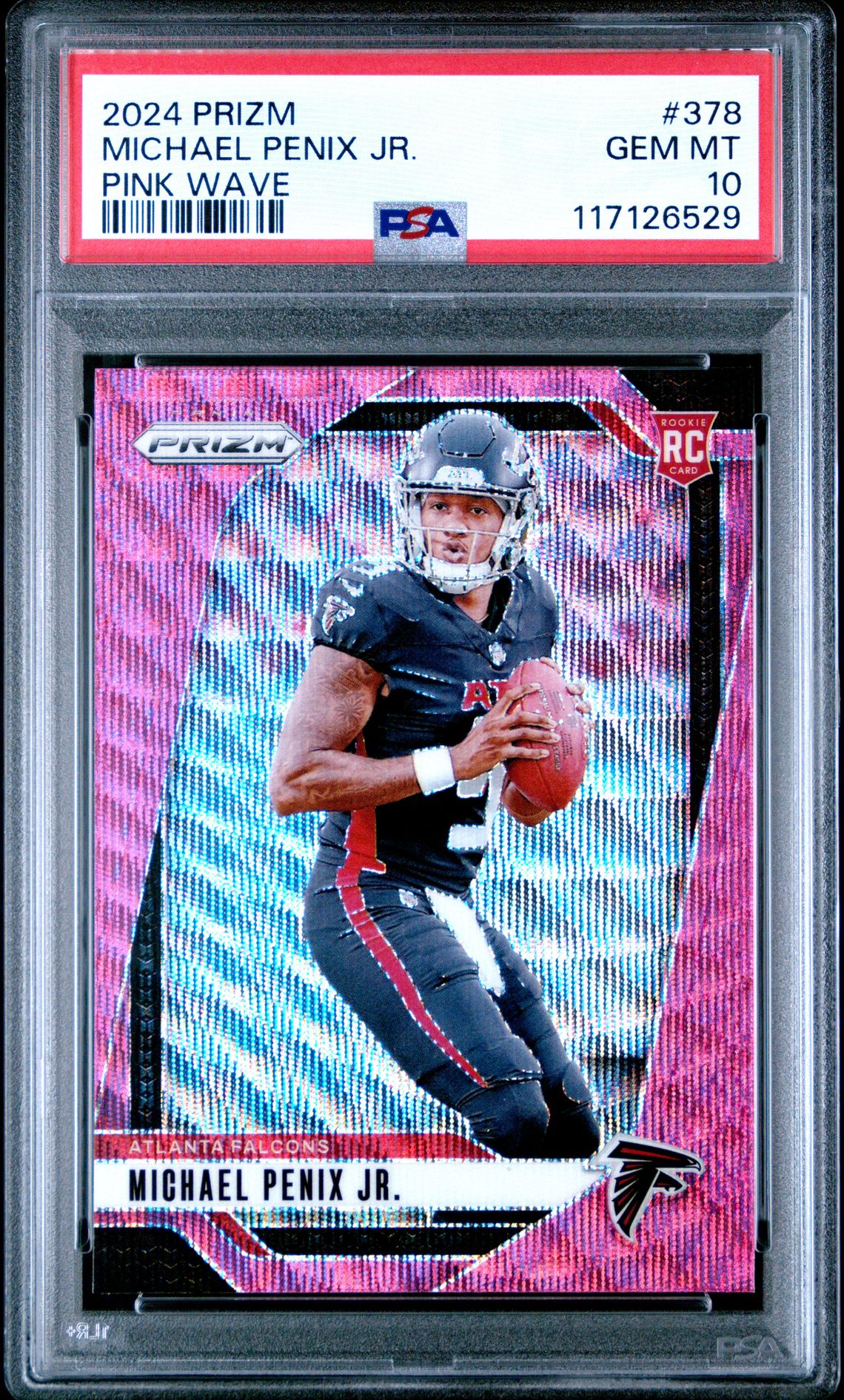 2024 Panini Prizm Michael Penix Jr. #378 (Pink Wave) Gem Mt 10 front