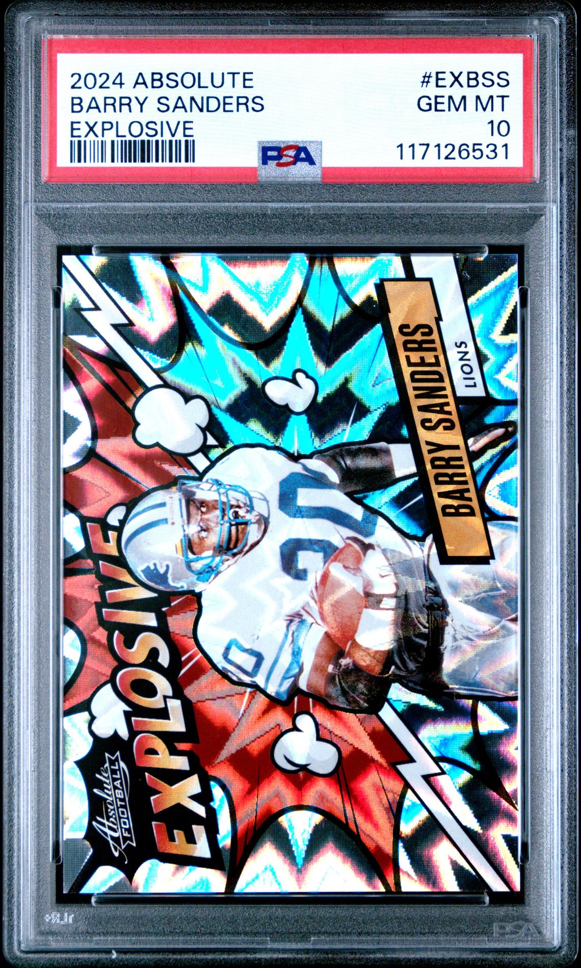 2024 Panini Absolute Explosive Barry Sanders #Exbss Gem Mt 10 front