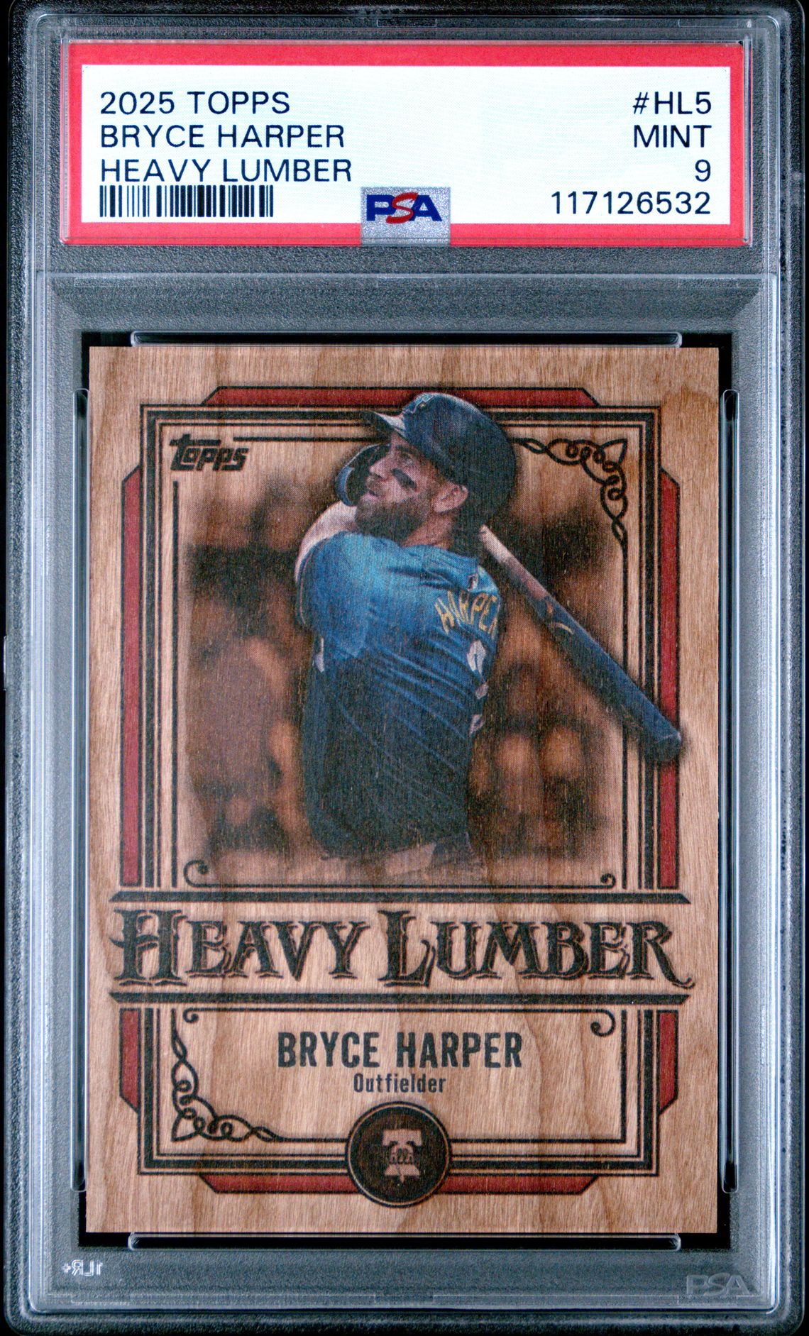 2025 Topps Heavy Lumber Bryce Harper #Hl5 Mint 9 front