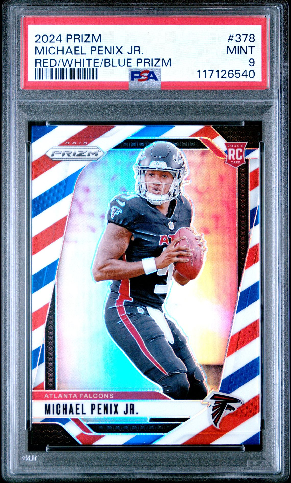 2024 Panini Prizm Michael Penix Jr. #378 (Red/White/Blue Prizm) Mint 9 front