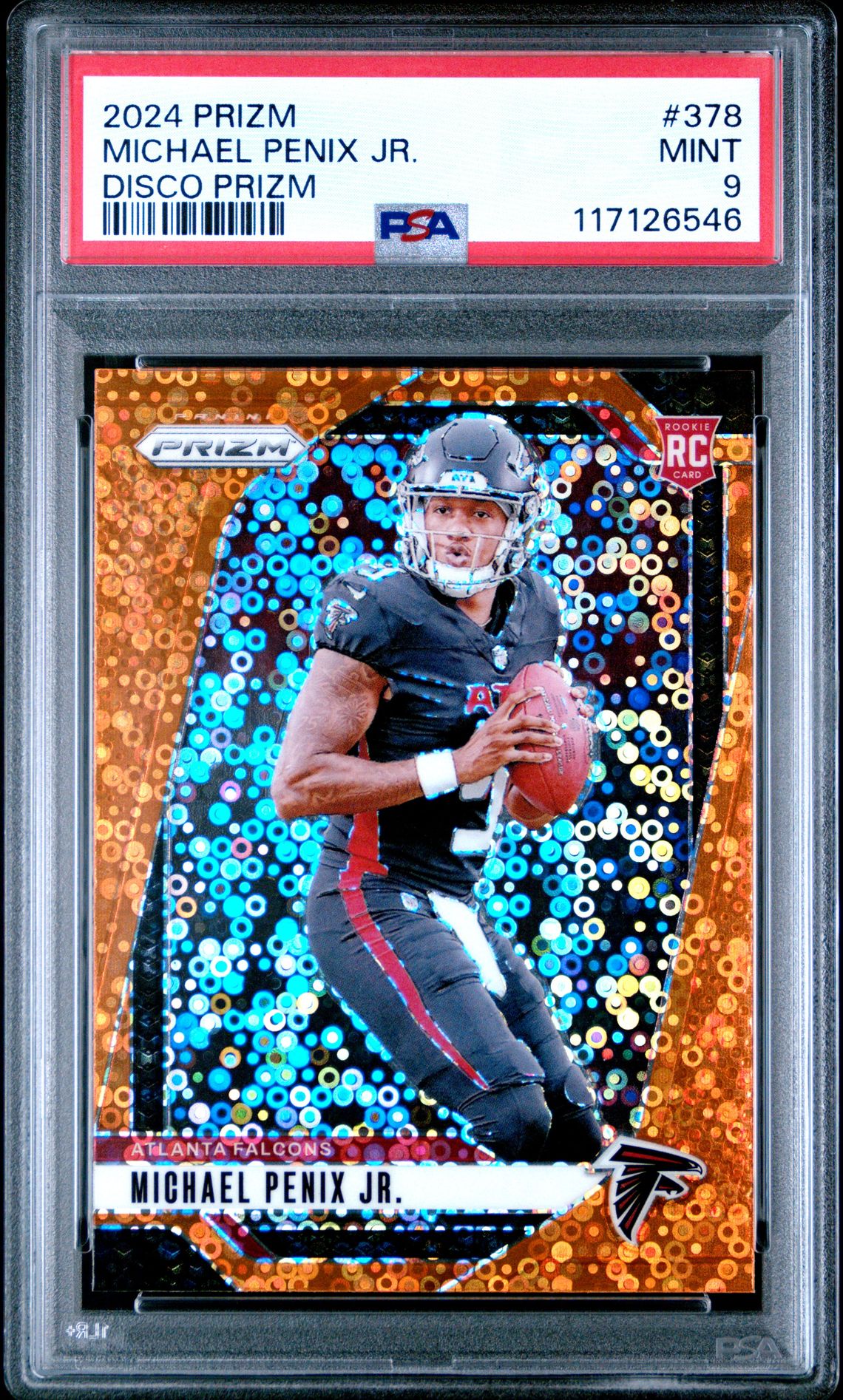 2024 Panini Prizm Michael Penix Jr. #378 (Disco Prizm) Mint 9 front