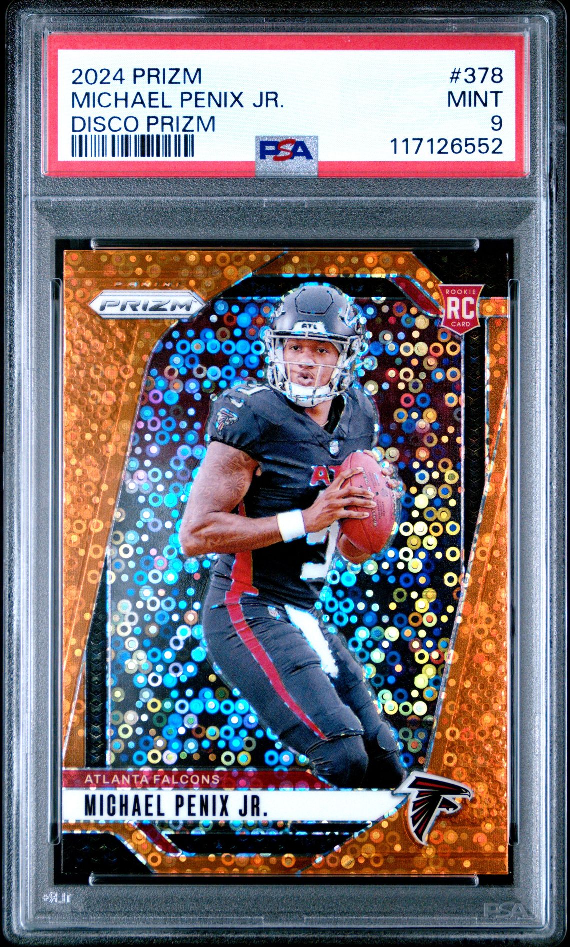 2024 Panini Prizm Michael Penix Jr. #378 (Disco Prizm) Mint 9 front