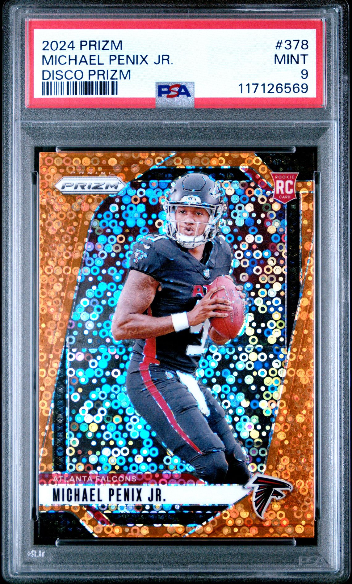 2024 Panini Prizm Michael Penix Jr. #378 (Disco Prizm) Mint 9 front