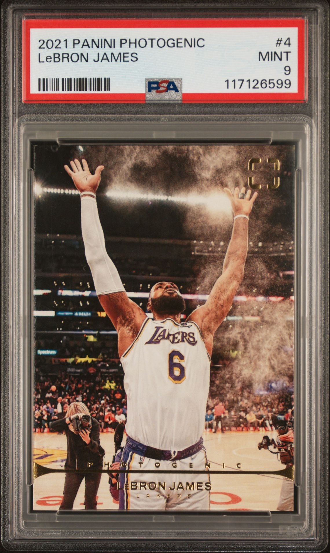 2021 Panini Photogenic Lebron James #4 Mint 9 front