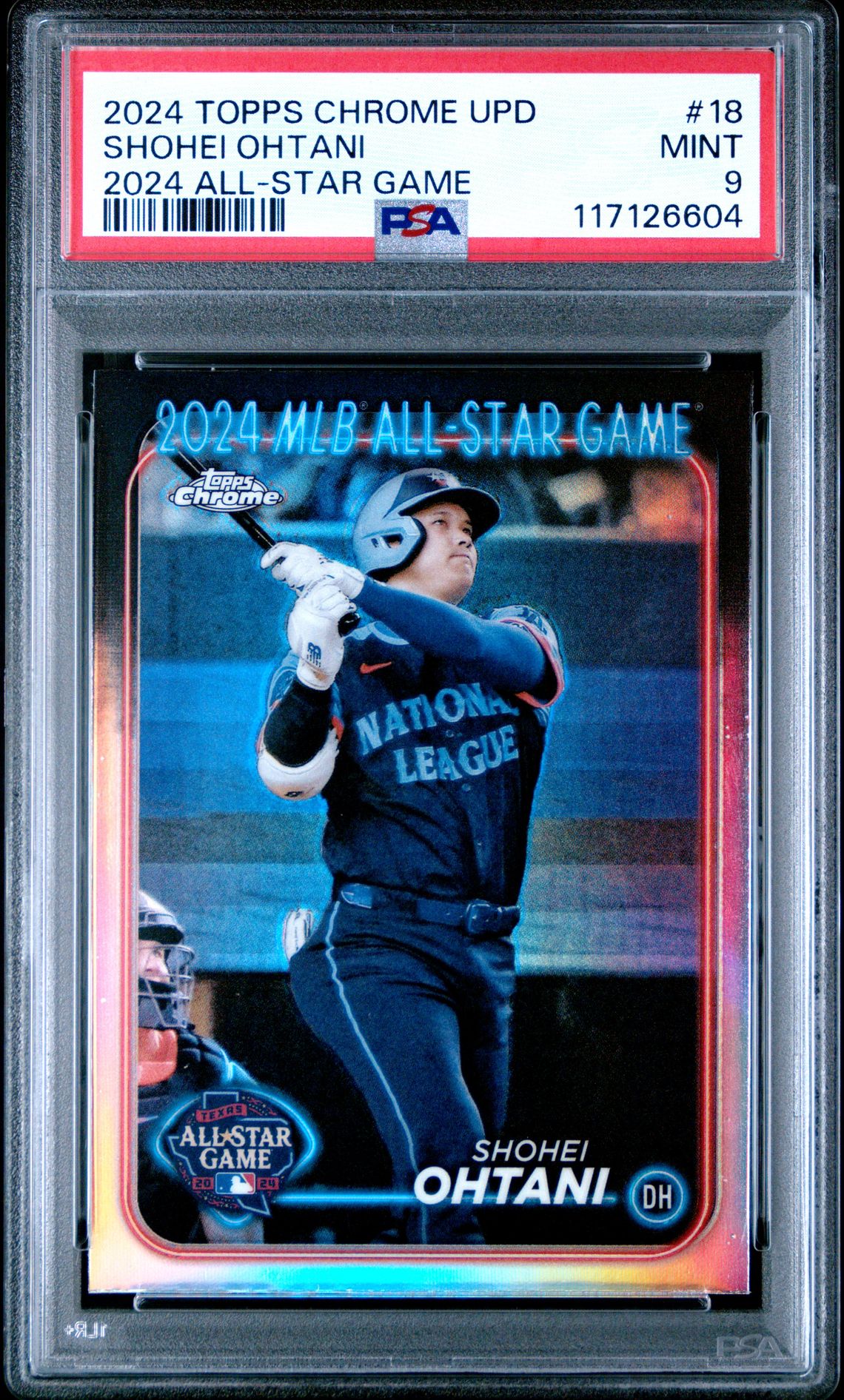 2024 Topps Chrome Update 2024 All-Star Game Chrome Shohei Ohtani #18 Mint 9 front