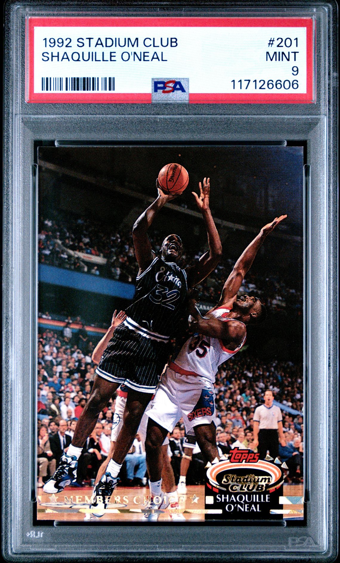 1992 Stadium Club Shaquille O'neal #201 Mint 9 front