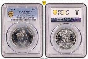 2023 50C QE II Memorial Cu-Ni MS67