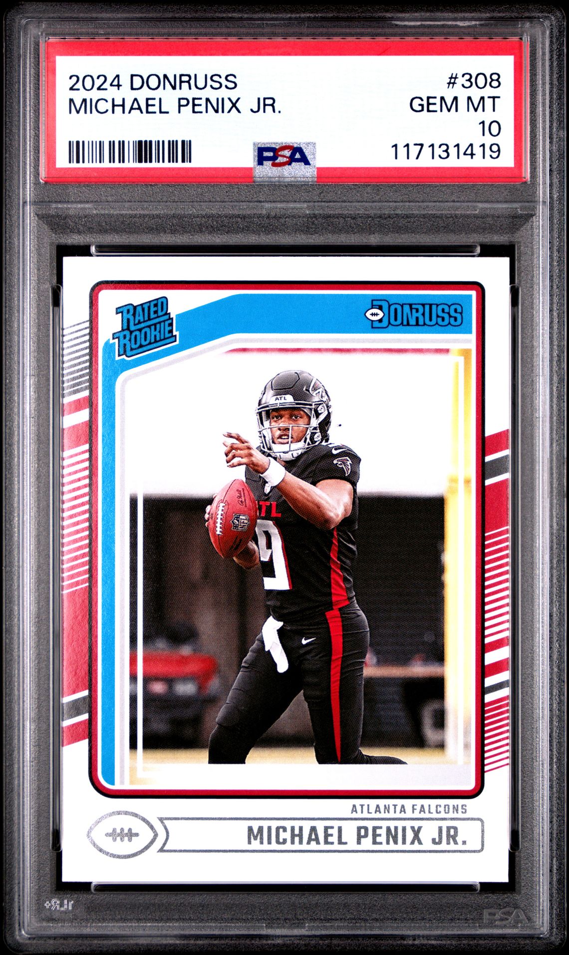 2024 Panini Donruss Michael Penix Jr. #308 Gem Mt 10 front