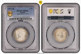 1872-K 1 Fr Gad-465a F-216 MS66