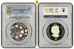 2007 $8 Maple of Long Life PR69DCAM
