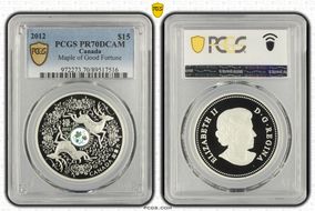 2012 $15 Maple of Good Fortune PR70DCAM