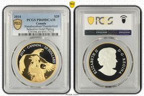 2014 $20 Nanaboozhoo/Thunderbird Selective Gold Plating PR69DCAM