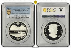 2015 $20 Mount Fuji - Rocky Mountains PR69DCAM