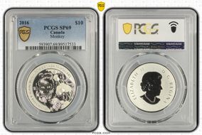 2016 $10 Monkey SP69