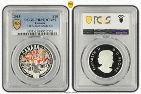 2015 $10 FIFA-Go Canada Go PR69DCAM