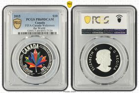 2015 $10 FIFA-Canada Welcomes the World PR69DCAM