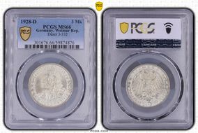 1928-D 3 Mk Dürer J-332 MS66