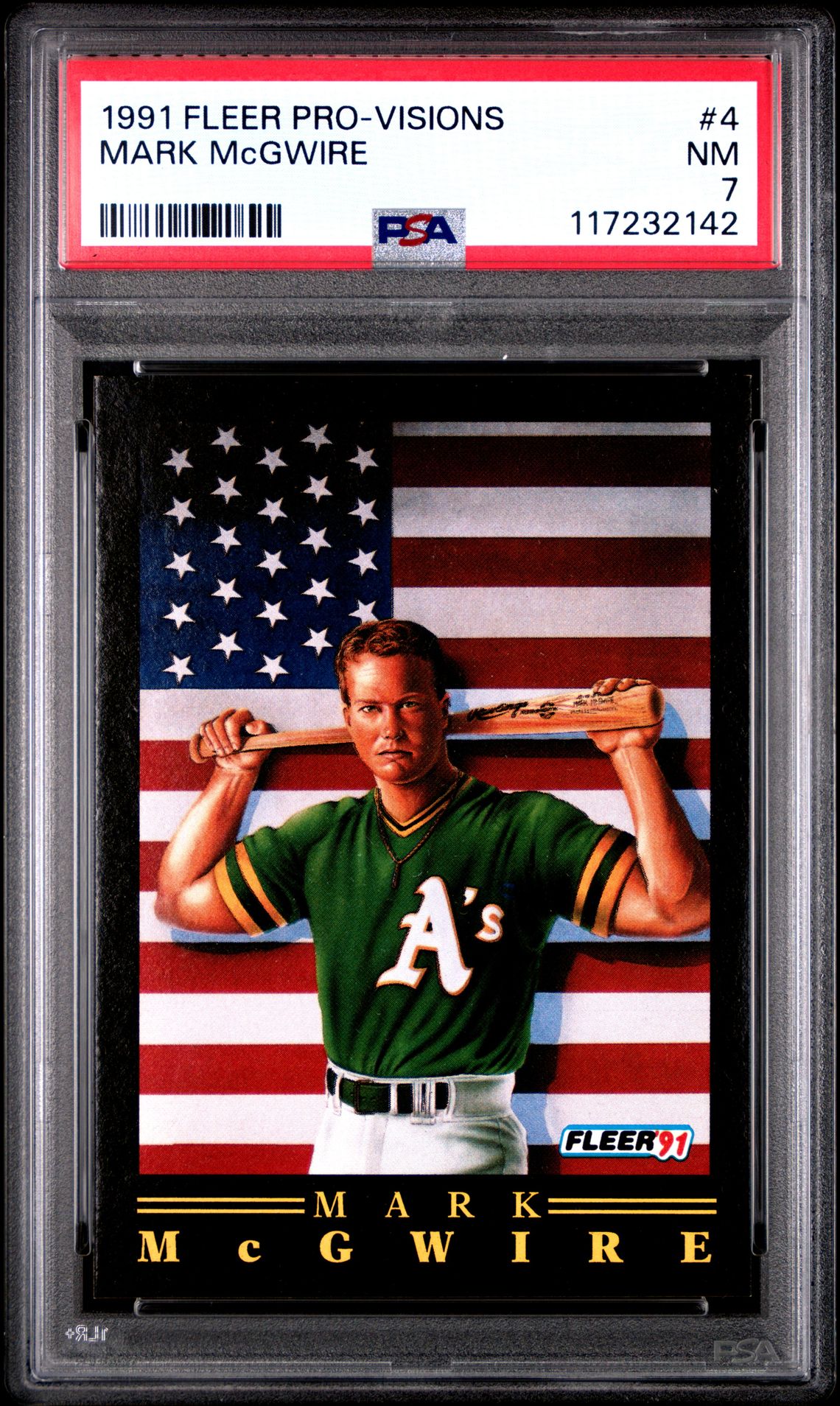 1991 Fleer FLEER PRO-VISION #4 Mark Mcgwire front