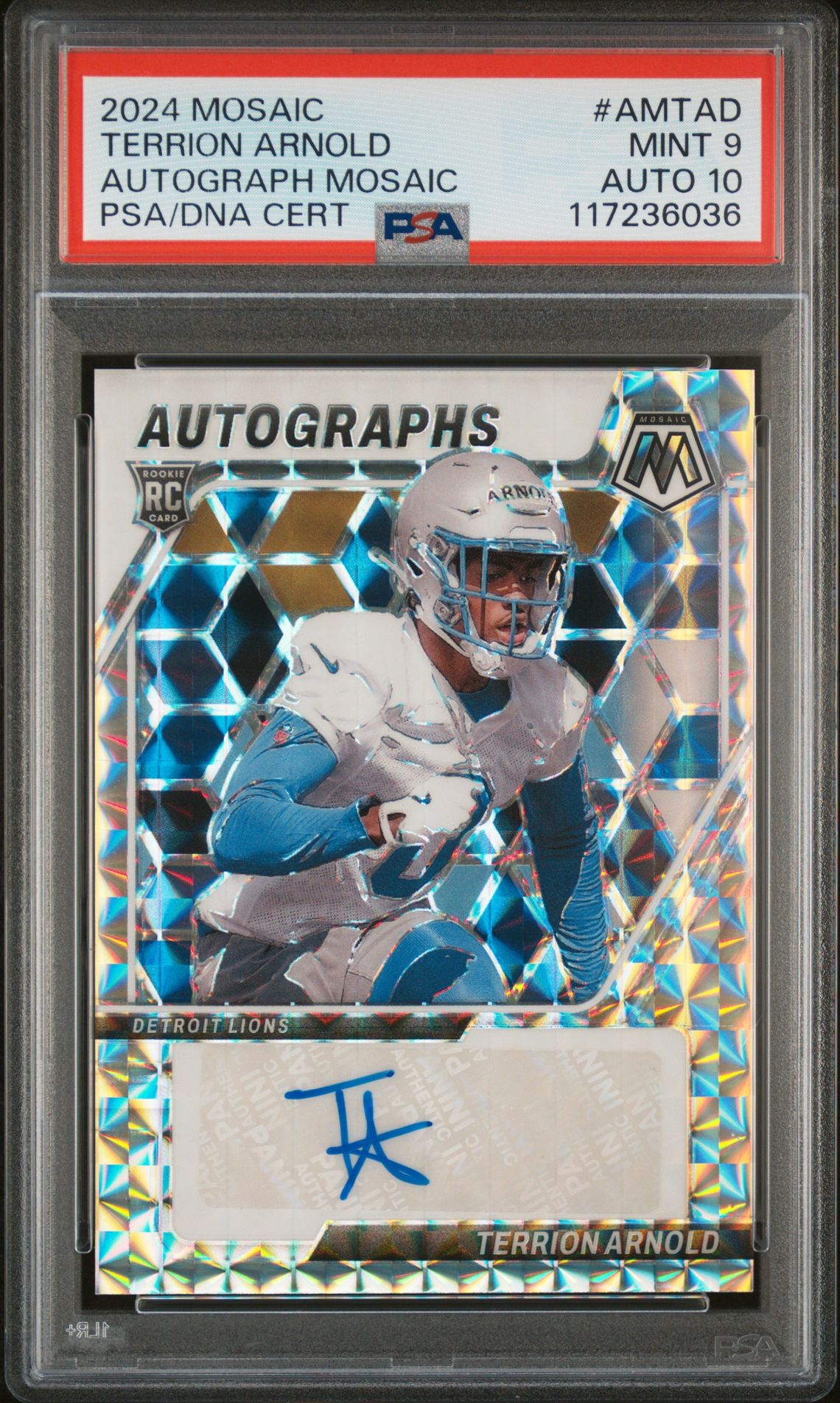 2024 Panini PANINI MOSAIC AUTOGRAPHS MOSAIC AUTOGRAPH MOSAIC #AMTAD Terrion Arnold front