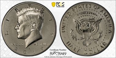 2019-S 50C Kennedy Enhanced Rev PR PR69