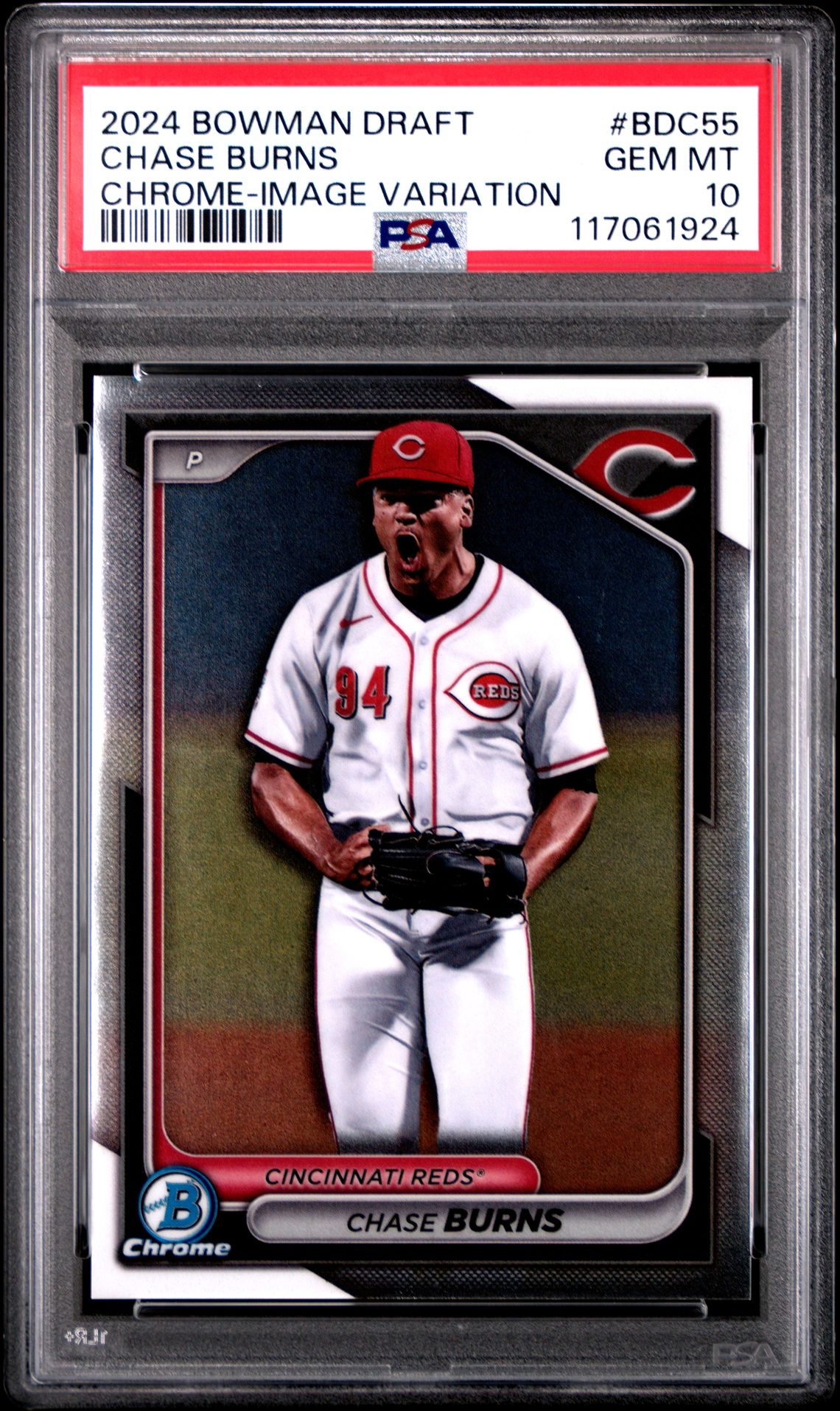 2024 Bowman BOWMAN DRAFT CHROME-IMAGE VARIATION #BDC55 Chase Burns front