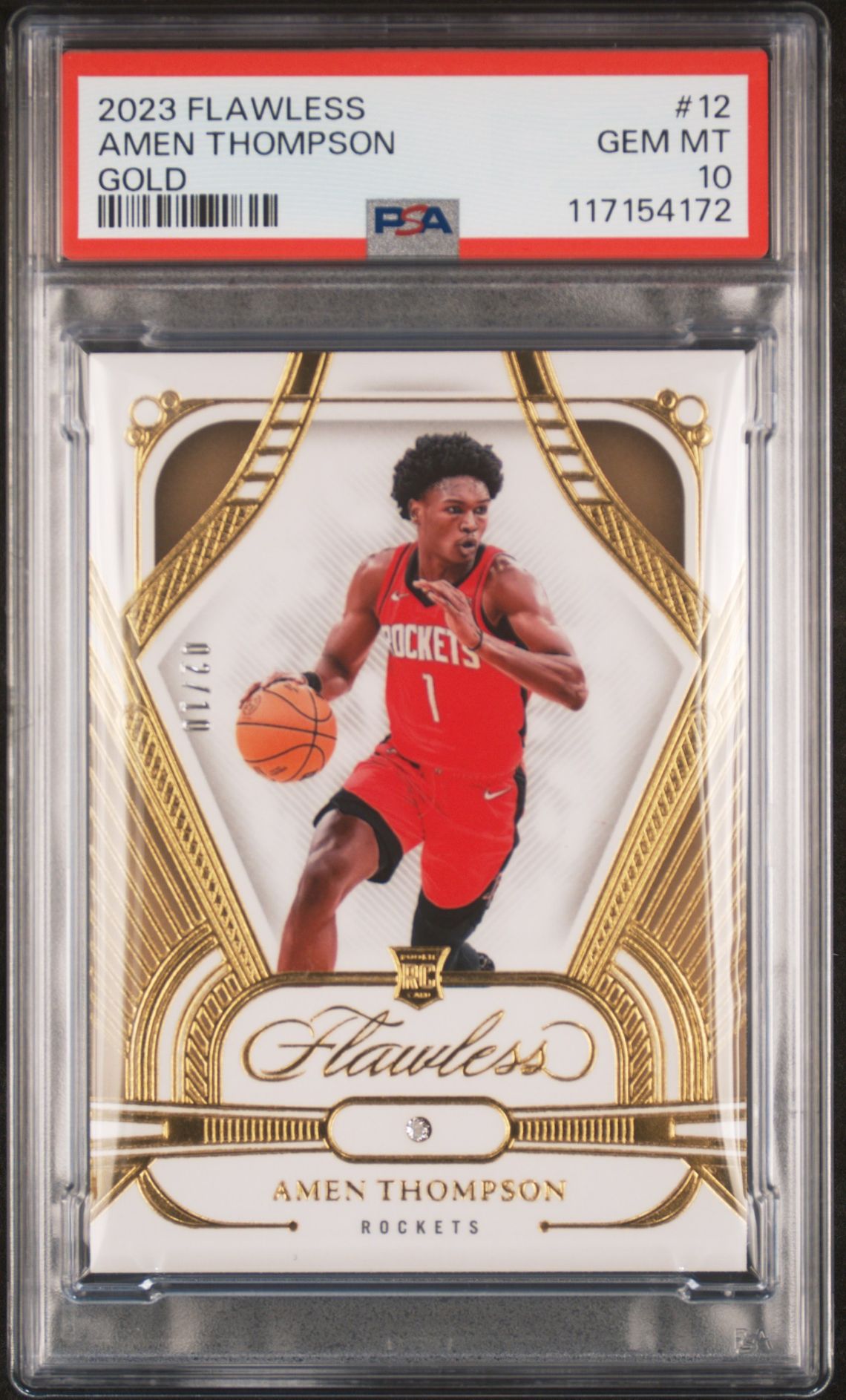 2023 Panini PANINI FLAWLESS Gold #12 Amen Thompson front