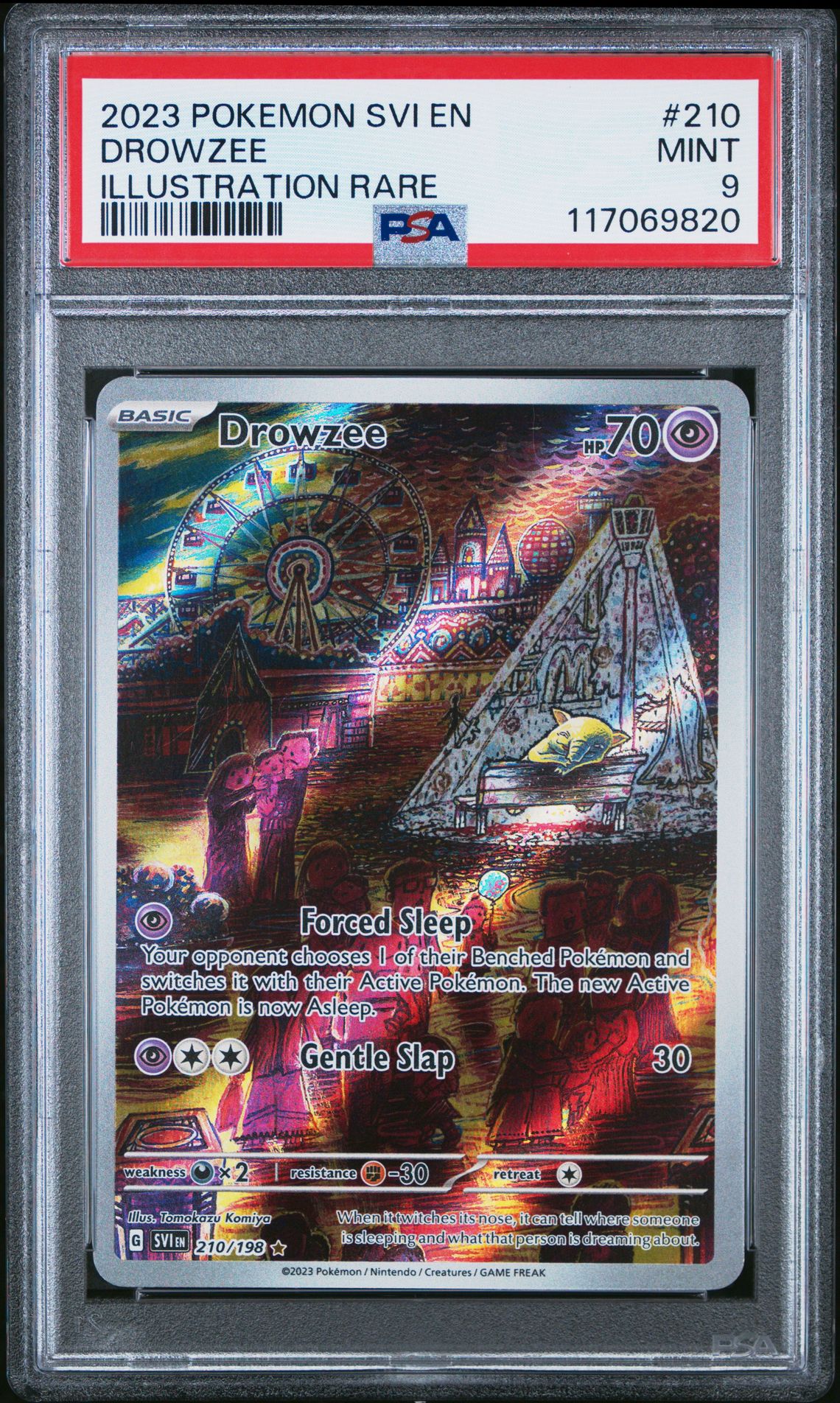 2023 Pokemon Svi En-Scarlet & Violet Drowzee #210 (Illustration Rare) Mint 9 front