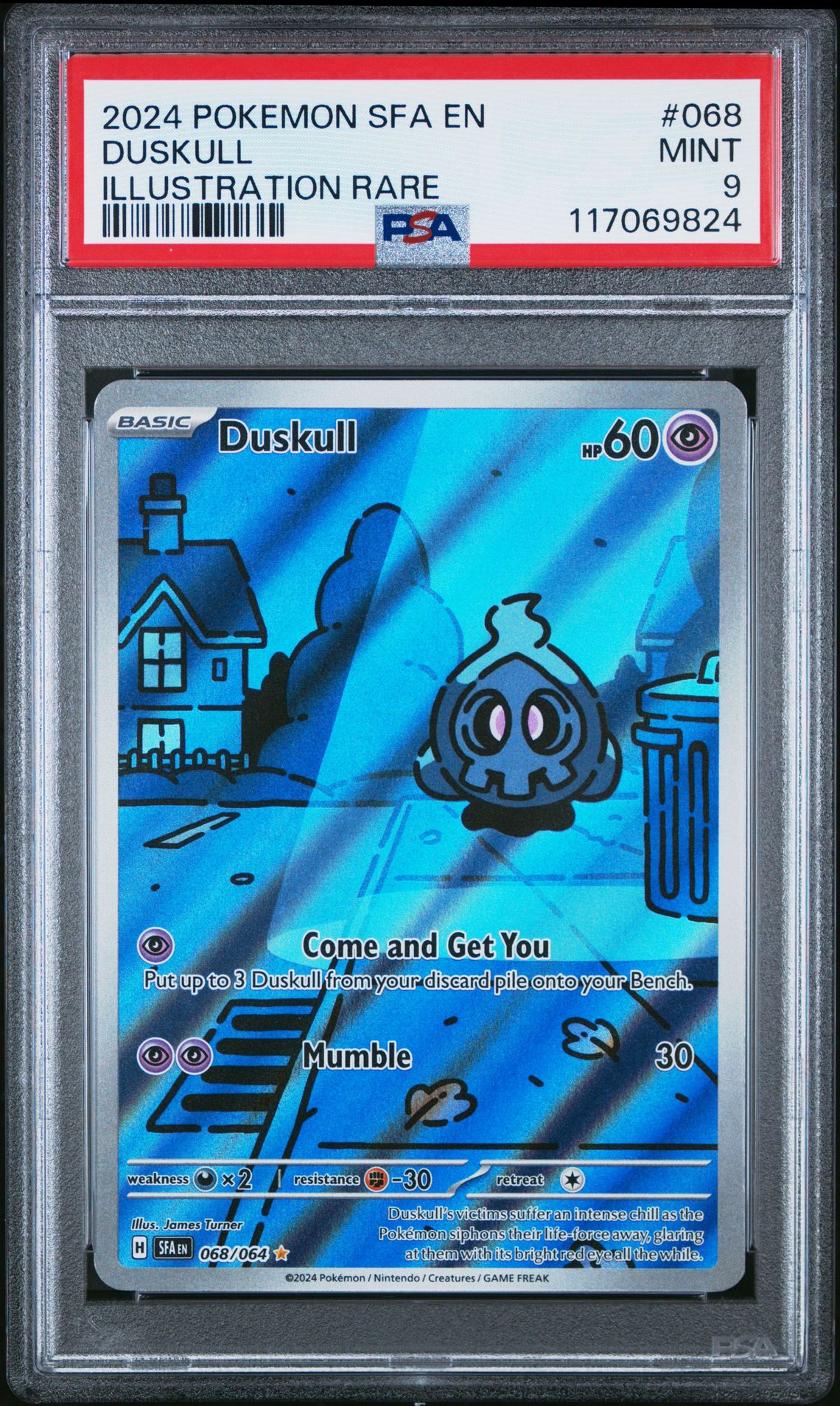 2024 Pokemon Sfa En-Shrouded Fable Duskull #068 (Illustration Rare) Mint 9 front