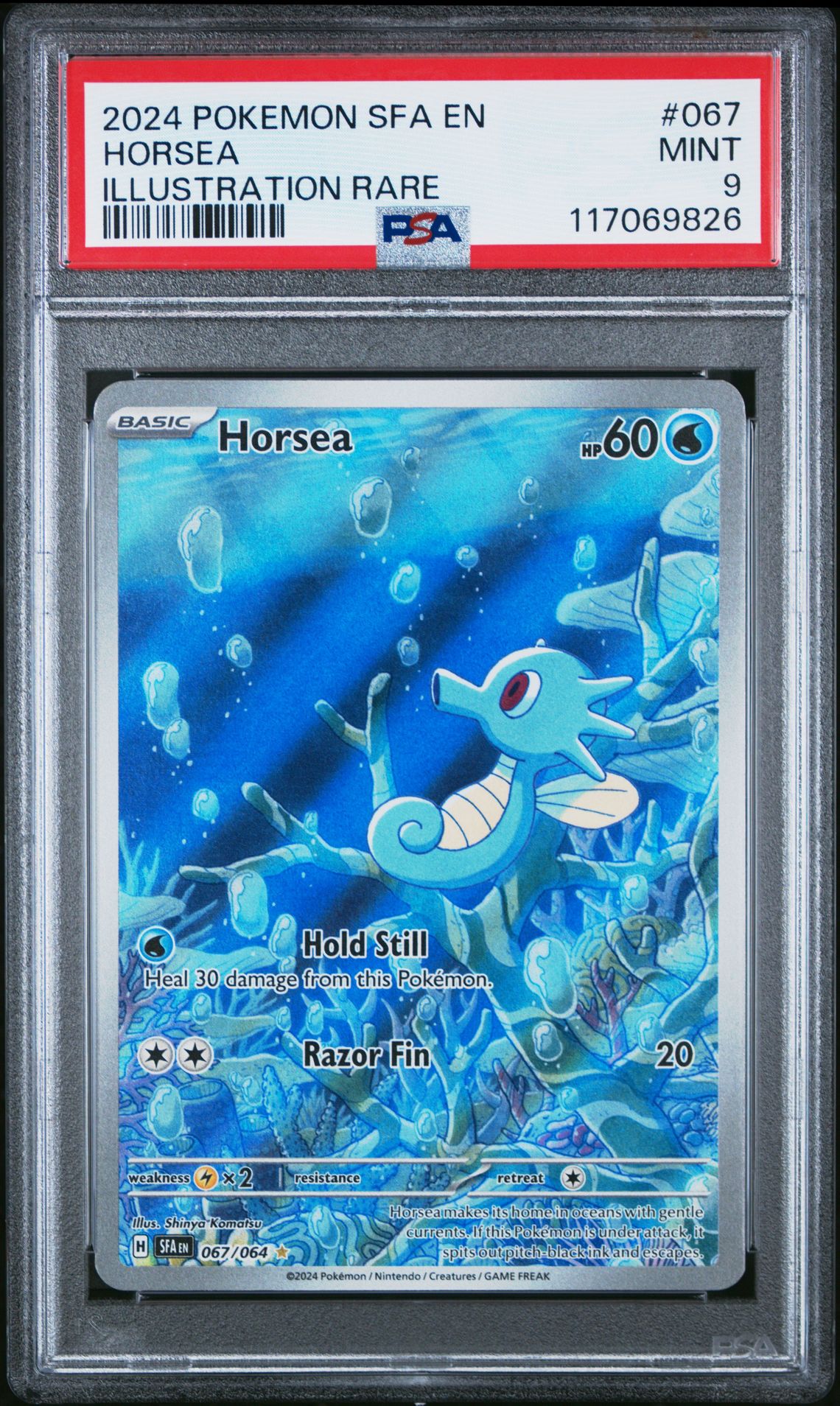 2024 Pokemon Sfa En-Shrouded Fable Horsea #067 (Illustration Rare) Mint 9 front