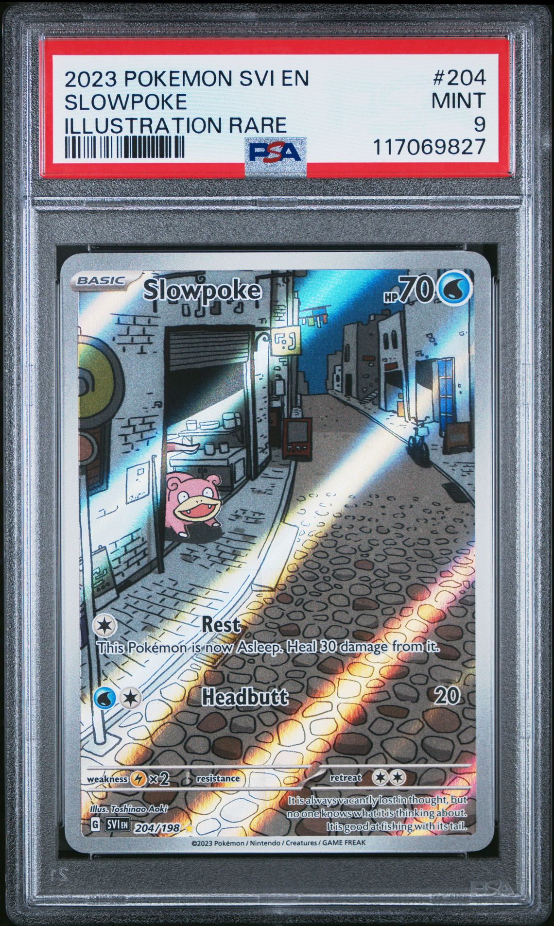 2023 Pokemon Svi En-Scarlet & Violet Slowpoke #204 (Illustration Rare) Mint 9 front