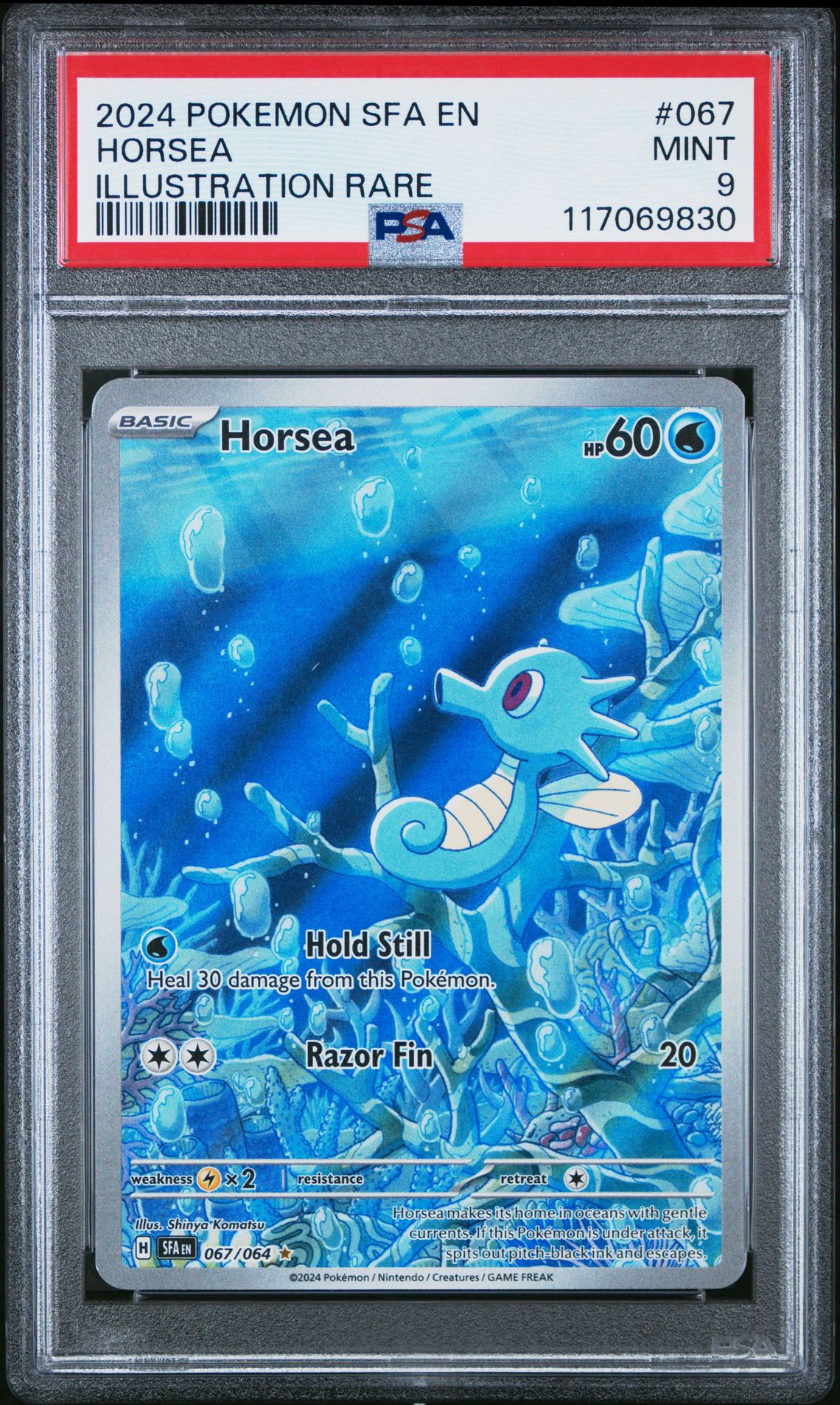 2024 Pokemon Sfa En-Shrouded Fable Horsea #067 (Illustration Rare) Mint 9 front