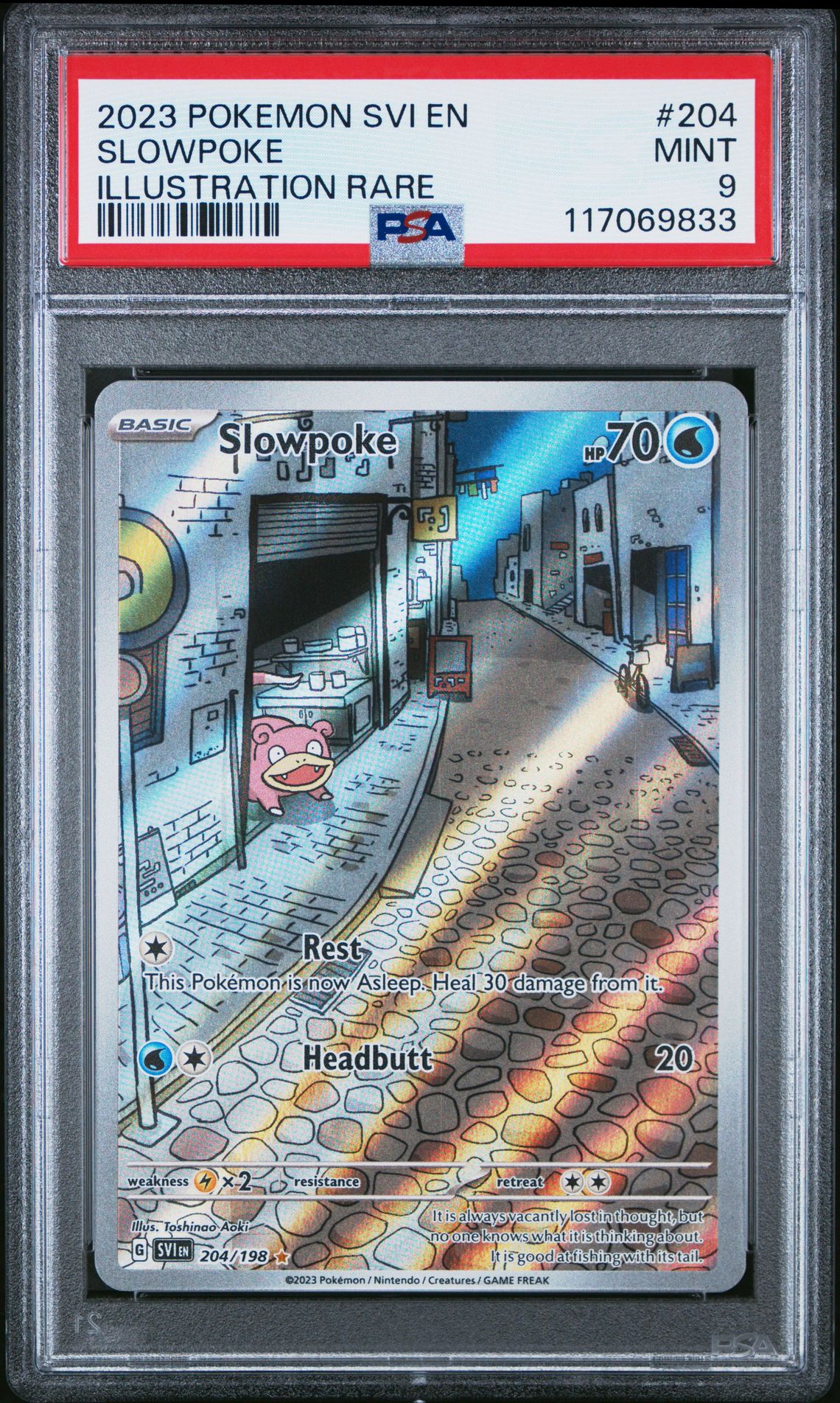 2023 Pokemon Svi En-Scarlet & Violet Slowpoke #204 (Illustration Rare) Mint 9 front