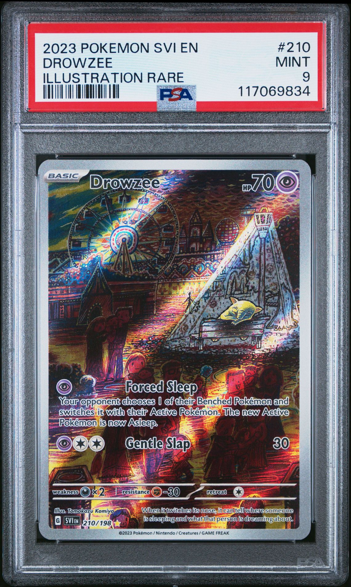 2023 Pokemon Svi En-Scarlet & Violet Drowzee #210 (Illustration Rare) Mint 9 front