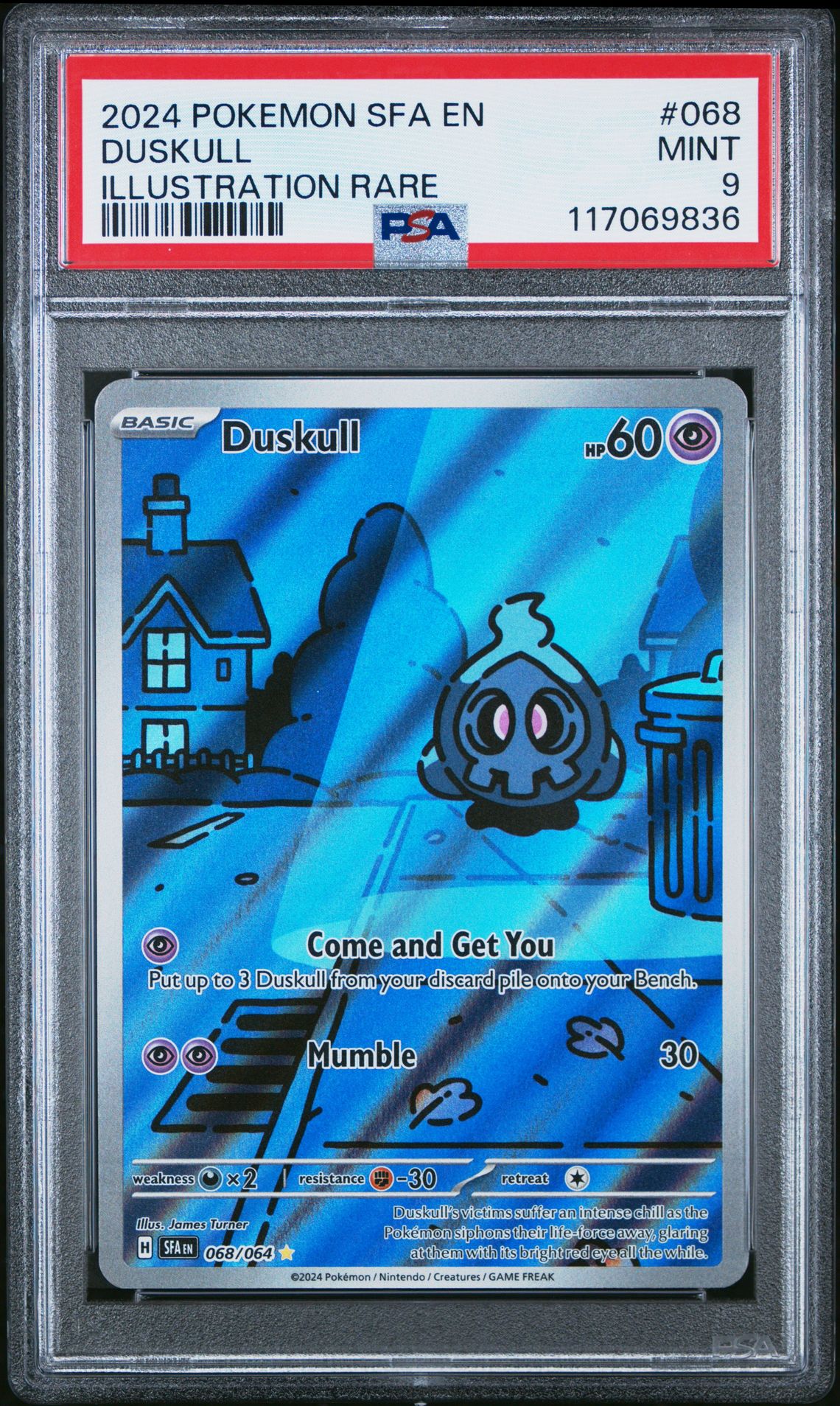 2024 Pokemon Sfa En-Shrouded Fable Duskull #068 (Illustration Rare) Mint 9 front