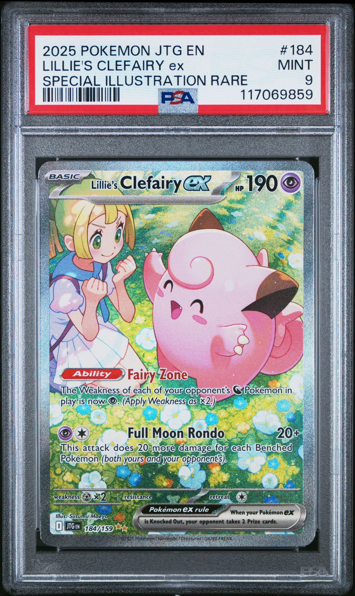 2025 Pokemon Jtg En-Journey Together Lillie's Clefairy Ex #184 (Special Illustration Rare) Mint 9 front