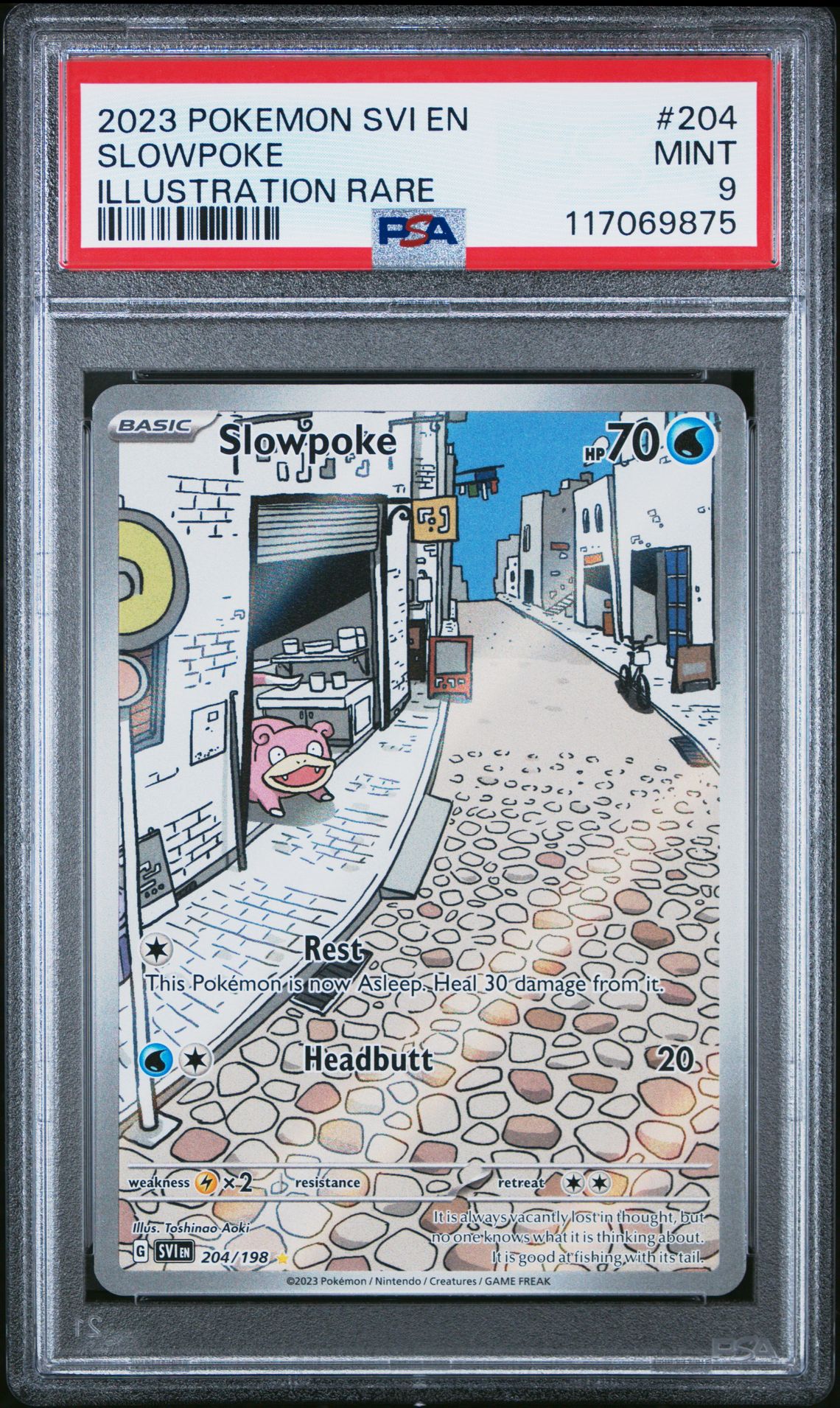2023 Pokemon Svi En-Scarlet & Violet Slowpoke #204 (Illustration Rare) Mint 9 front