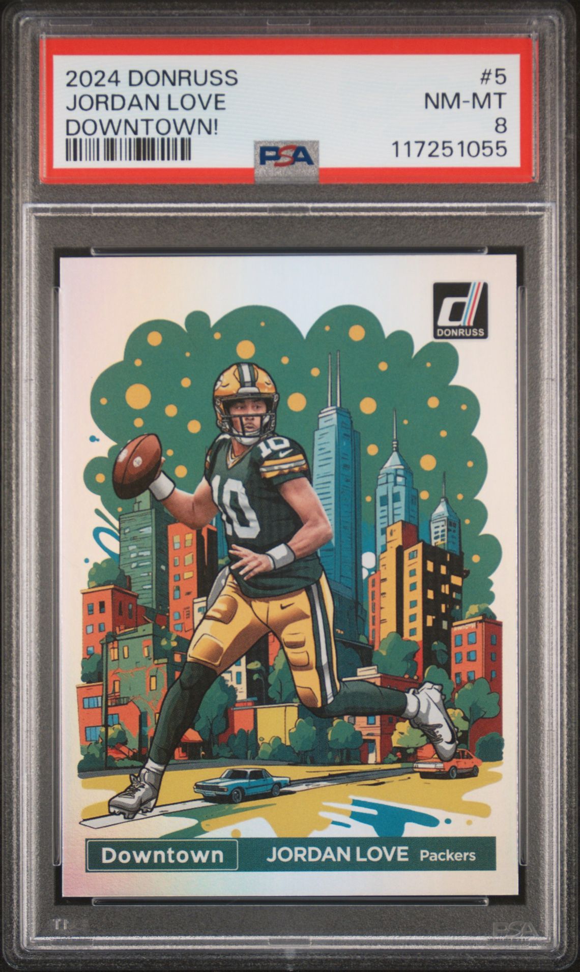 2024 Panini Donruss Downtown! Jordan Love #5 Nm-Mt 8 front