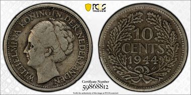 1944-P 10C Acorn privy mark VF35