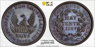 1837 Token HT-66 Copper May 10th MS62BN