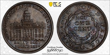 1837 Token HT-293, Merchants Exchange MS62BN