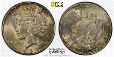 1935-S $1 MS64