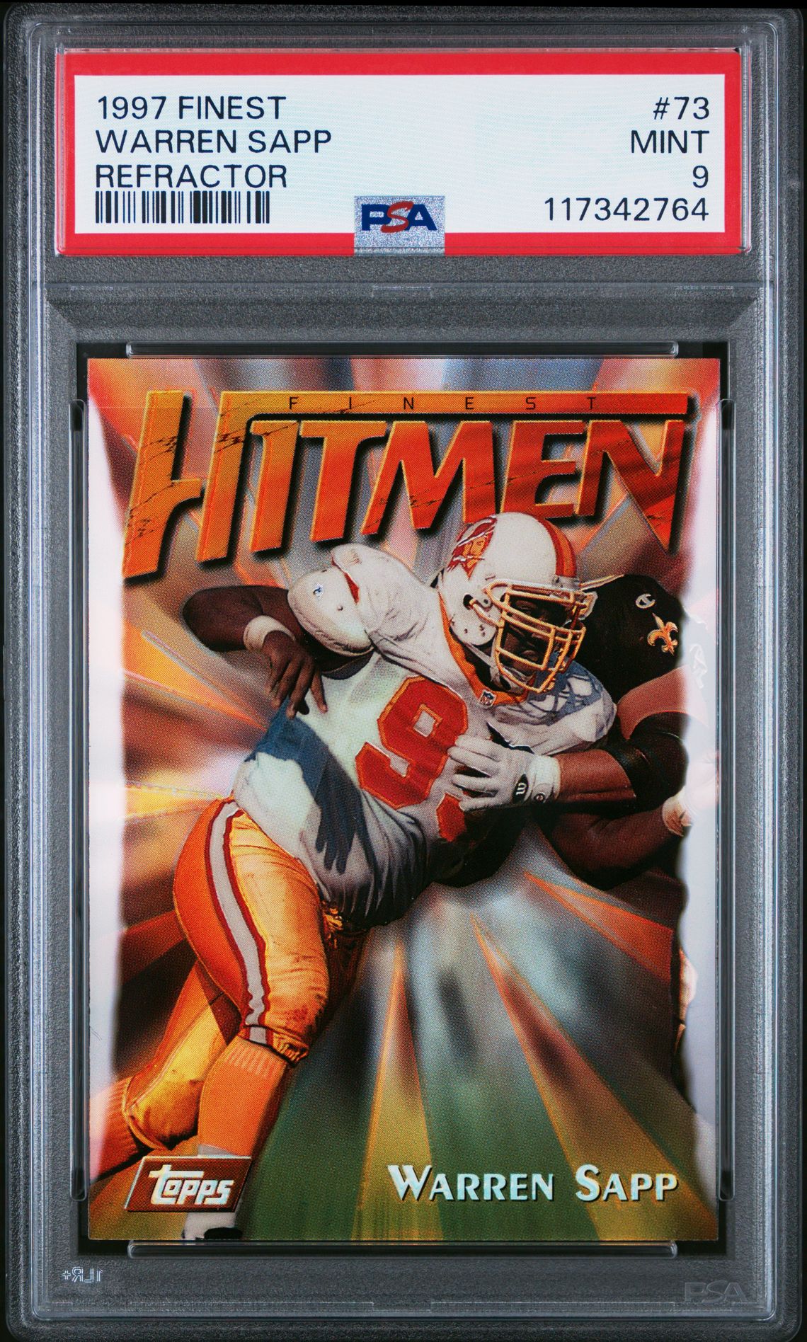 1997 Topps FINEST Refractor #73 Warren Sapp front