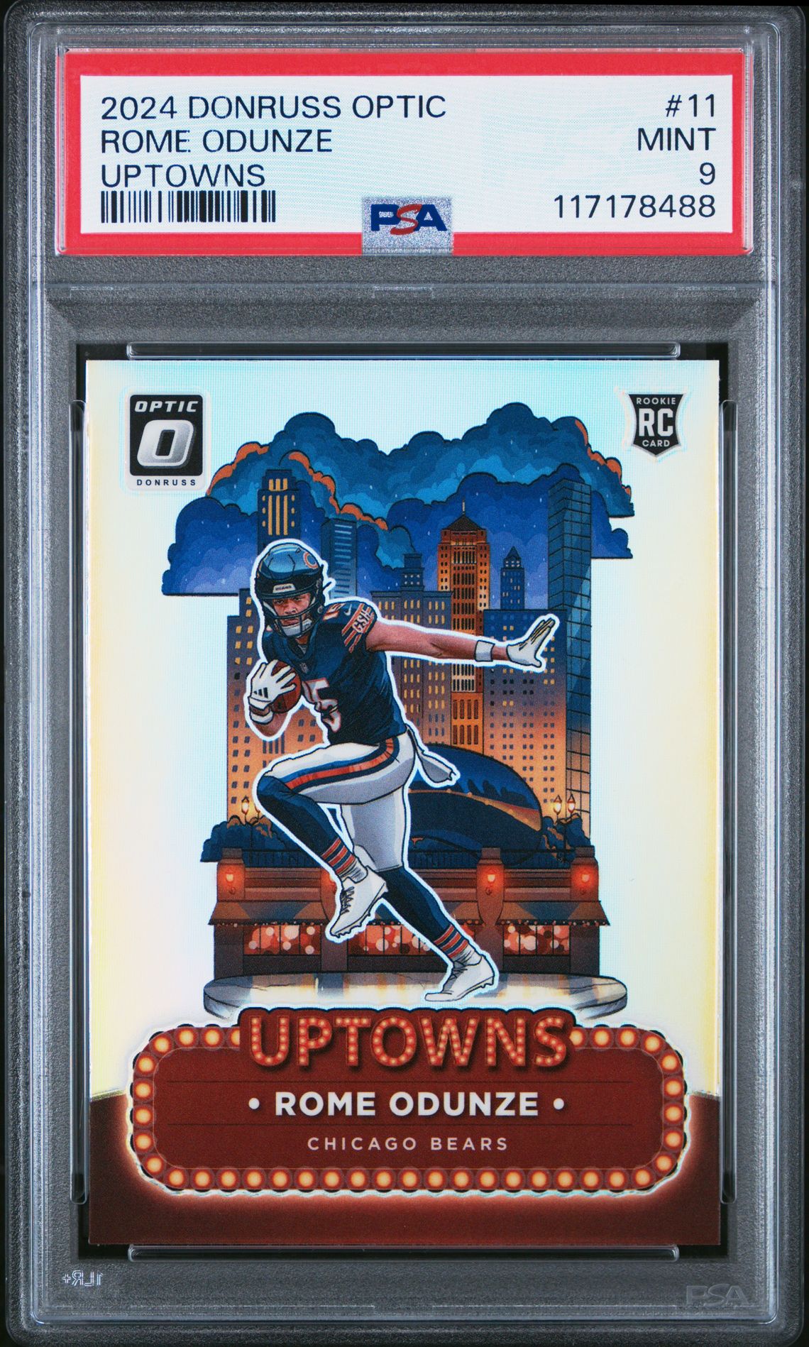 2024 Panini Donruss Optic Uptowns Rome Odunze #11 Mint 9 front