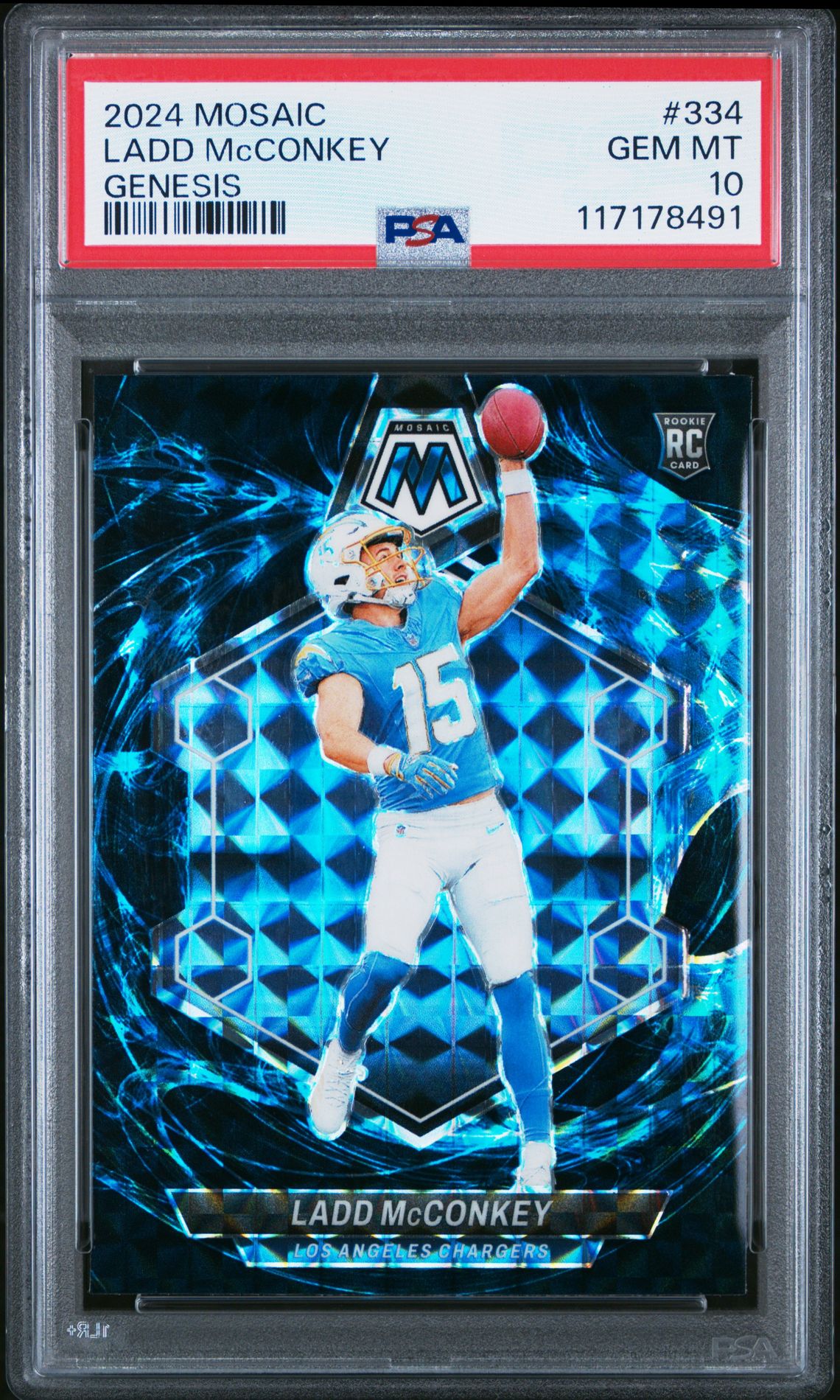 2024 Panini Mosaic Ladd Mcconkey #334 (Genesis) Gem Mt 10 front