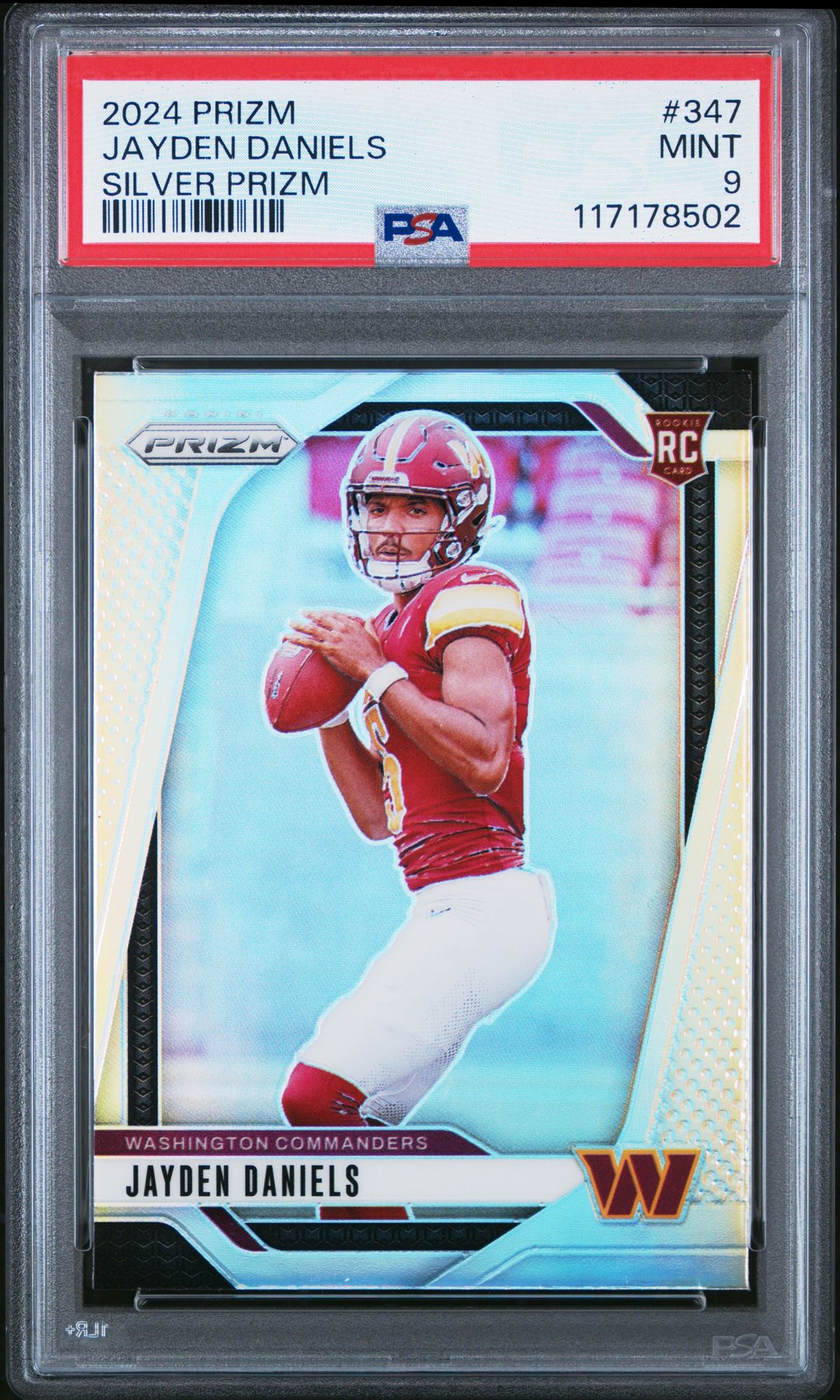 2024 Panini Prizm Jayden Daniels #347 (Silver Prizm) Mint 9 front
