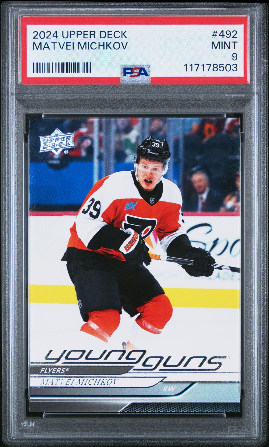 2024 Upper Deck Matvei Michkov #492 Mint 9 front