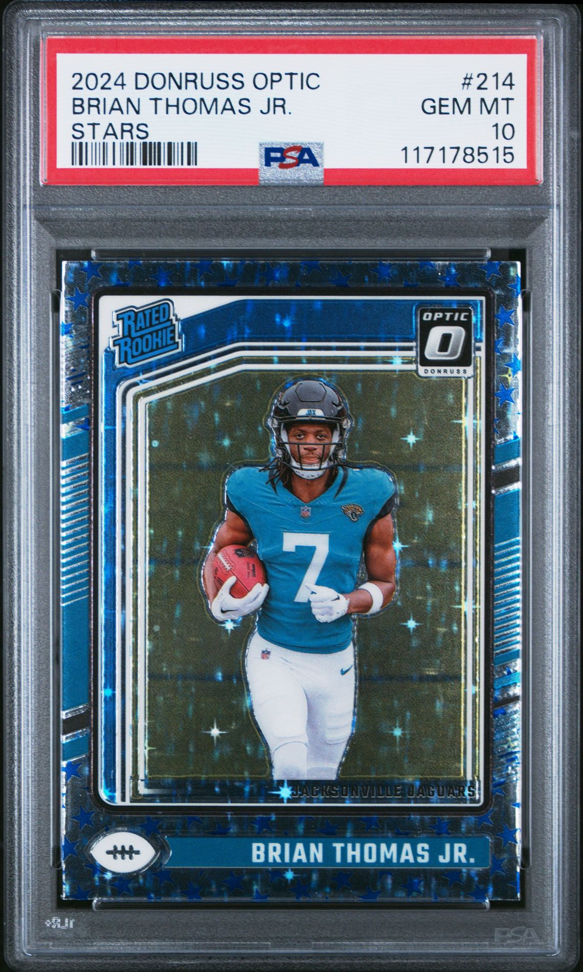 2024 Panini Donruss Optic Brian Thomas Jr. #214 (Stars) Gem Mt 10 front