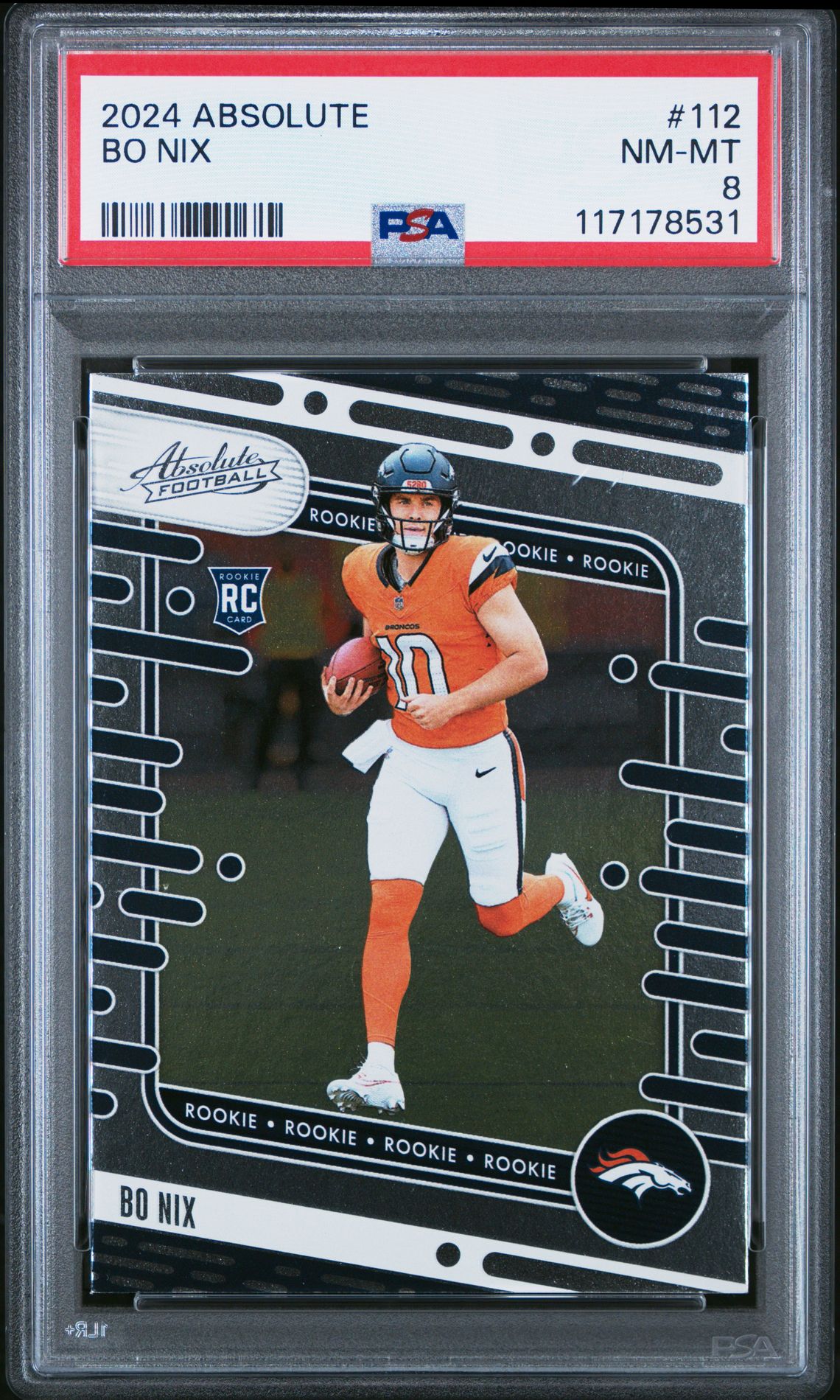 2024 Panini Absolute Bo Nix #112 Nm-Mt 8 front