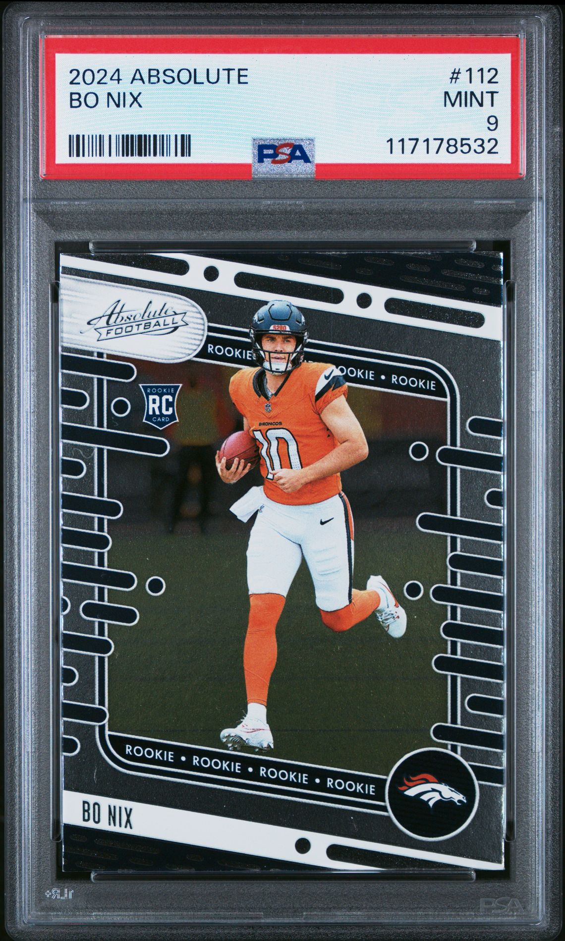 2024 Panini Absolute Bo Nix #112 Mint 9 front